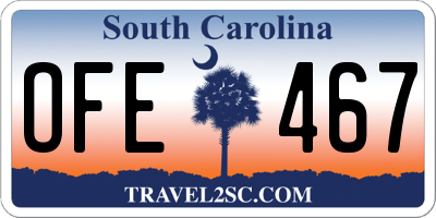 SC license plate OFE467