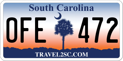 SC license plate OFE472
