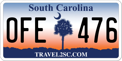 SC license plate OFE476