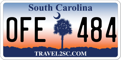 SC license plate OFE484