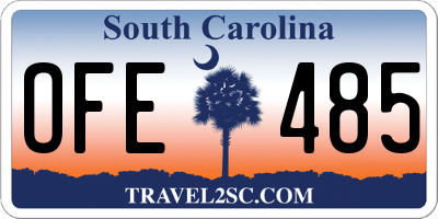 SC license plate OFE485