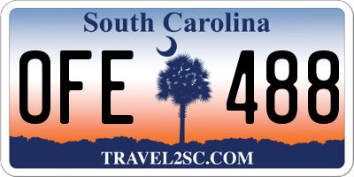 SC license plate OFE488