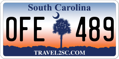 SC license plate OFE489