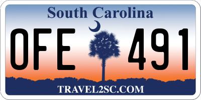 SC license plate OFE491