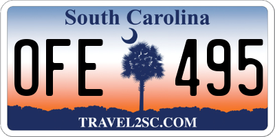 SC license plate OFE495