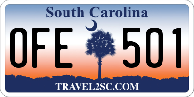 SC license plate OFE501
