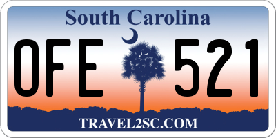 SC license plate OFE521
