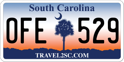 SC license plate OFE529