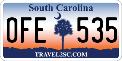 SC license plate OFE535