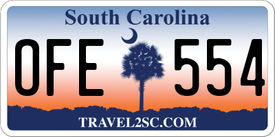 SC license plate OFE554