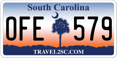 SC license plate OFE579