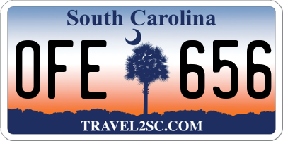 SC license plate OFE656
