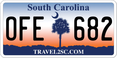 SC license plate OFE682