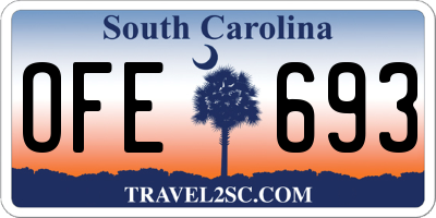 SC license plate OFE693