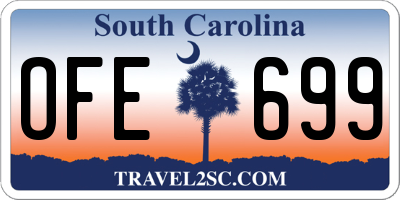 SC license plate OFE699