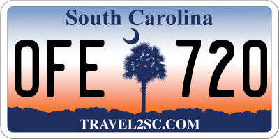 SC license plate OFE720