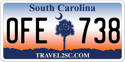 SC license plate OFE738