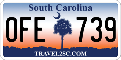 SC license plate OFE739