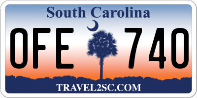 SC license plate OFE740