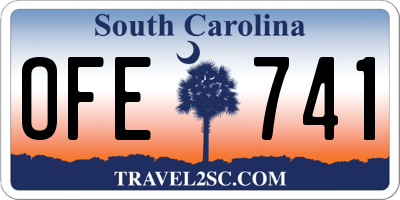 SC license plate OFE741