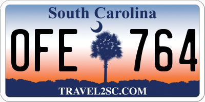 SC license plate OFE764