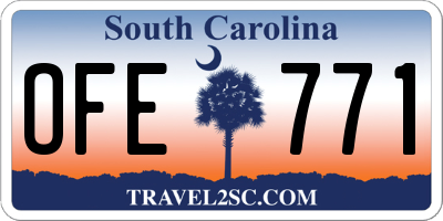 SC license plate OFE771