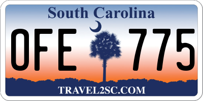SC license plate OFE775