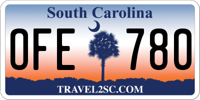 SC license plate OFE780