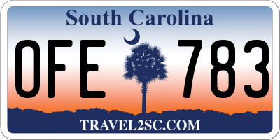 SC license plate OFE783