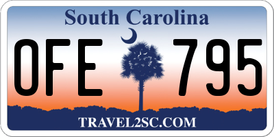 SC license plate OFE795