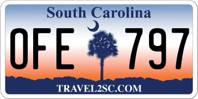 SC license plate OFE797