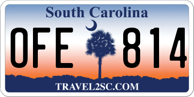 SC license plate OFE814