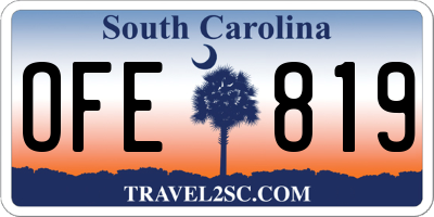 SC license plate OFE819