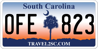 SC license plate OFE823