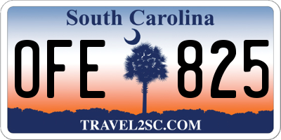 SC license plate OFE825