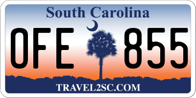 SC license plate OFE855