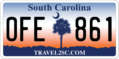 SC license plate OFE861