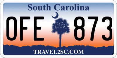 SC license plate OFE873