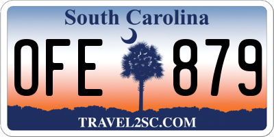 SC license plate OFE879