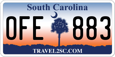 SC license plate OFE883