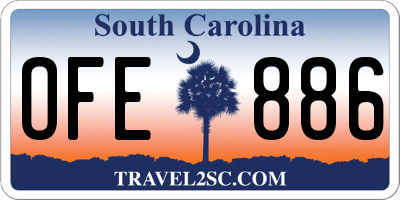 SC license plate OFE886
