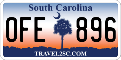 SC license plate OFE896