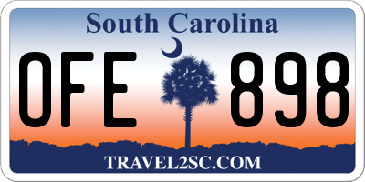 SC license plate OFE898