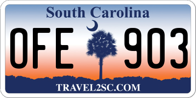 SC license plate OFE903