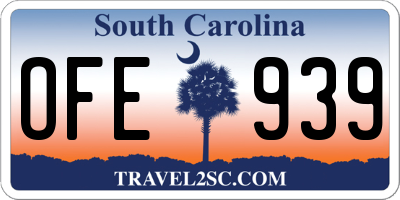 SC license plate OFE939