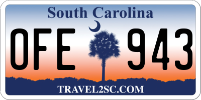 SC license plate OFE943