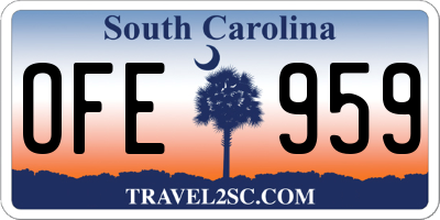 SC license plate OFE959