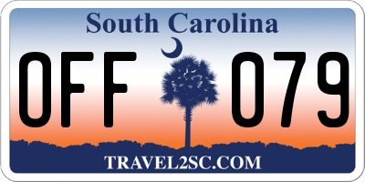 SC license plate OFF079