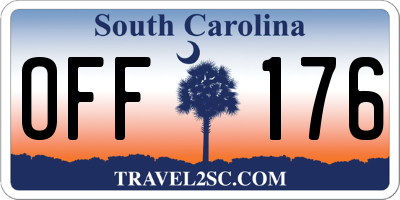 SC license plate OFF176