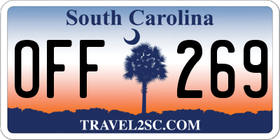 SC license plate OFF269